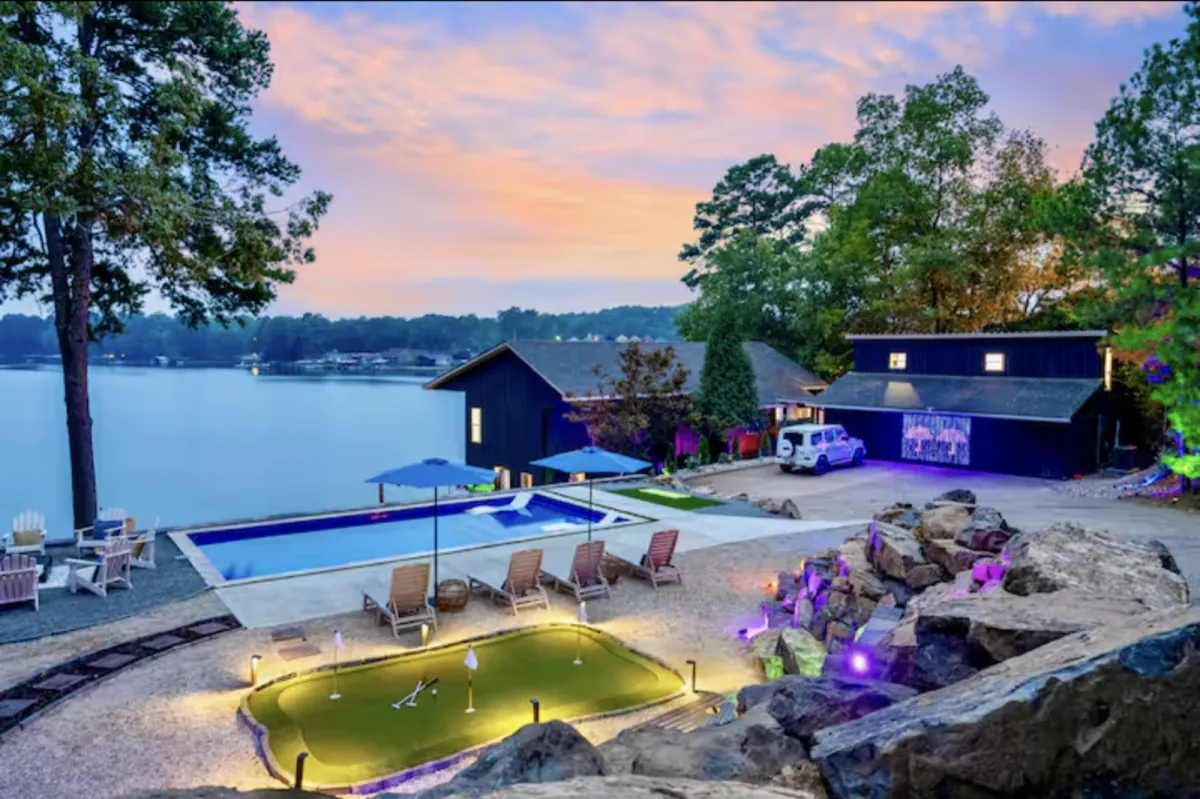 American Spa lakefront retreat